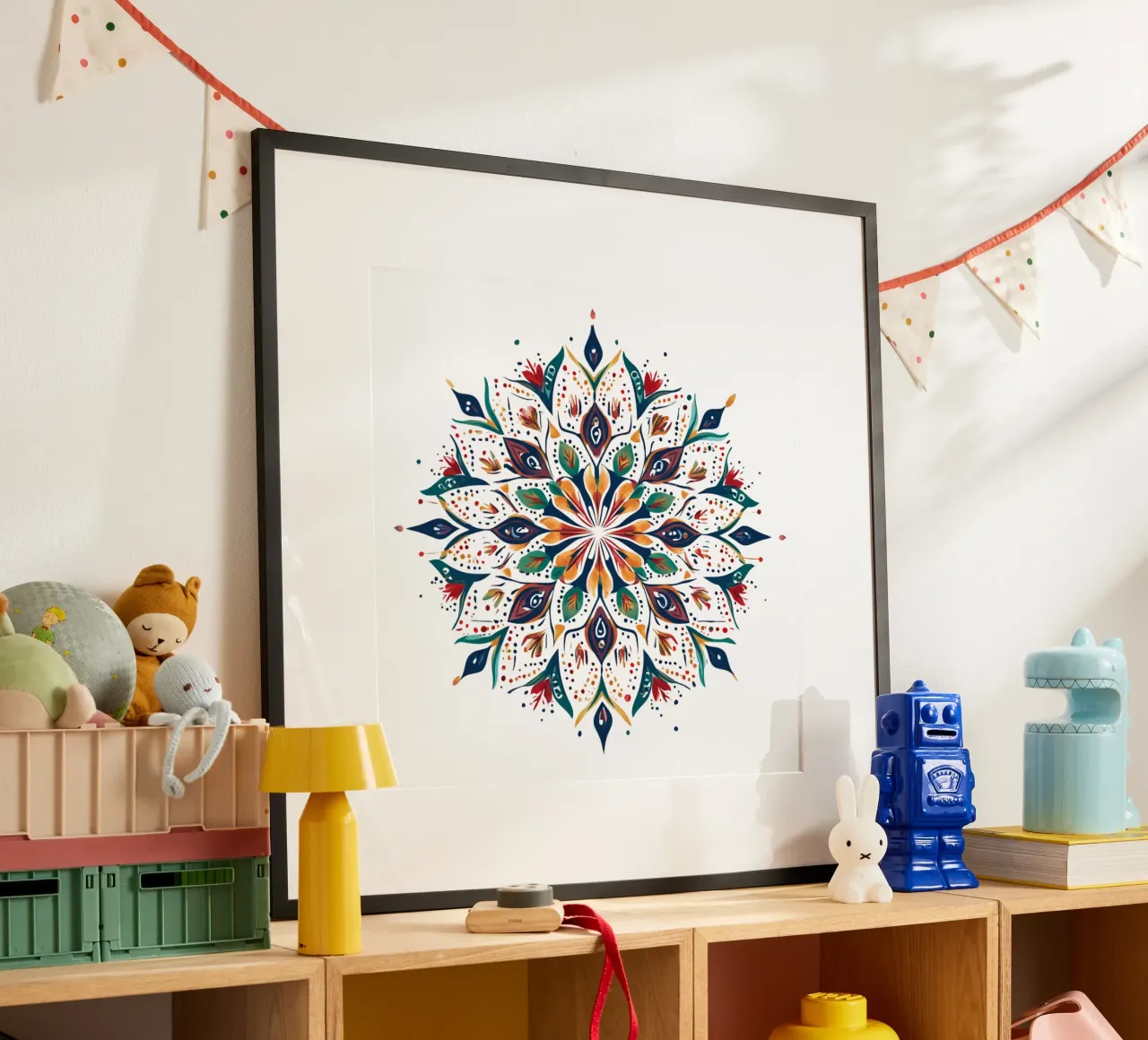Mandala di Natale poster con telaio in plastica da Spiritual Touch