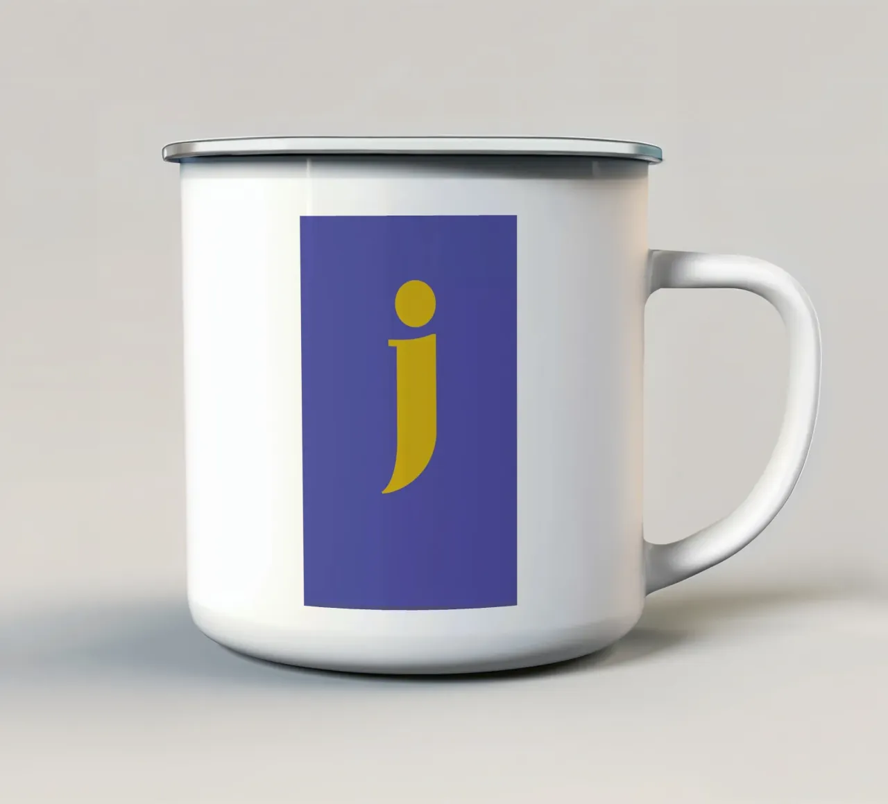 Blue Letter J tazza in smalto da Studio One