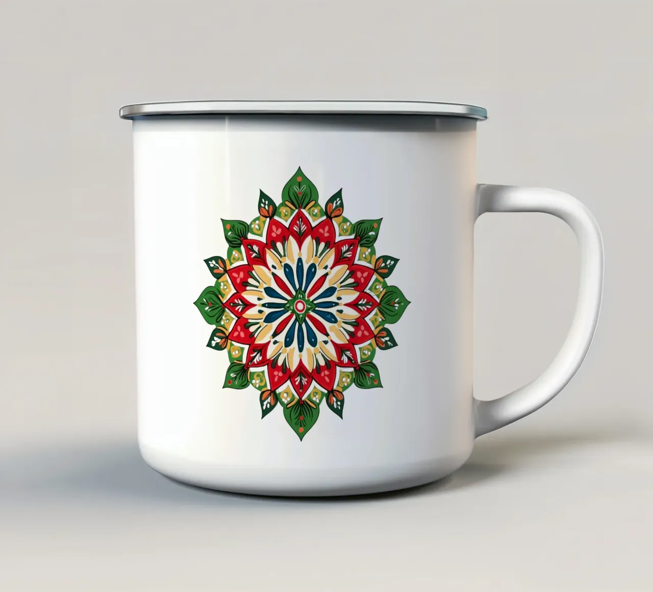 Mandala di Natale tazza in smalto da Spiritual Touch
