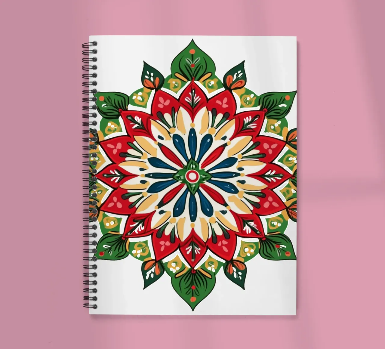 Christmas Mandala spiral notebook by Spiritual Touch