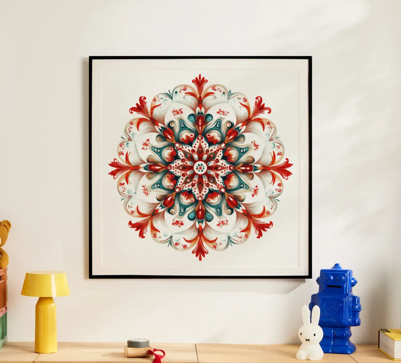 Mandala di Natale poster con telaio in plastica da Spiritual Touch