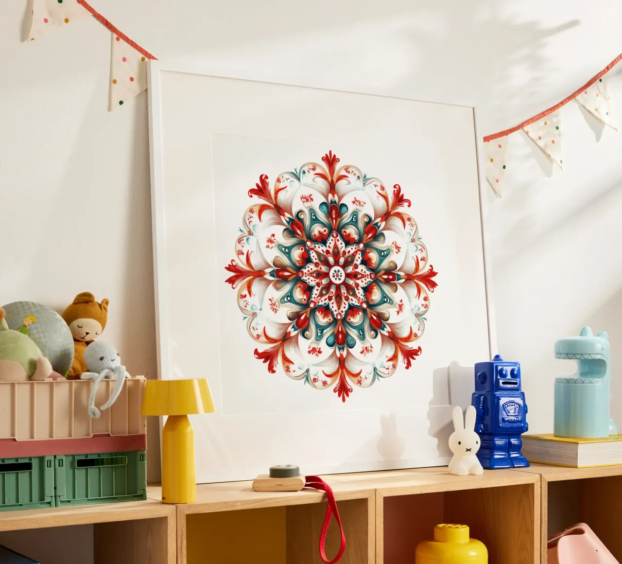 Mandala di Natale poster con telaio in plastica da Spiritual Touch