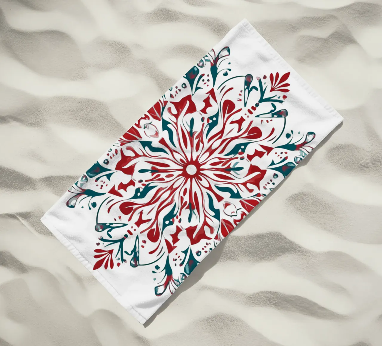 Christmas Mandala beach towel by Spiritual Touch