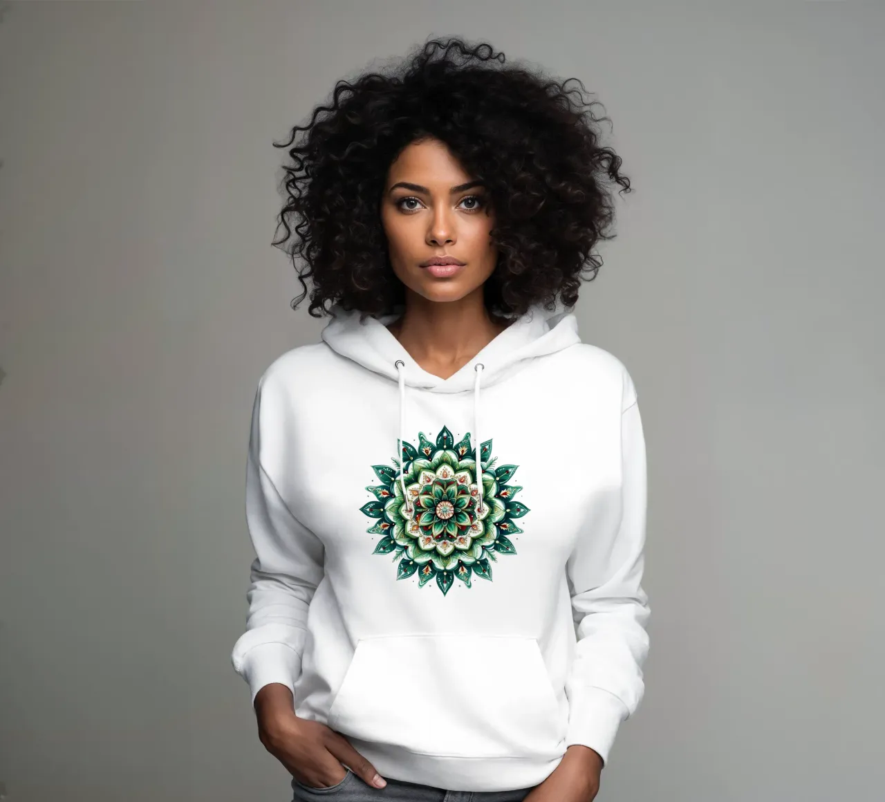 Mandala di Natale felpa con cappuccio da Spiritual Touch