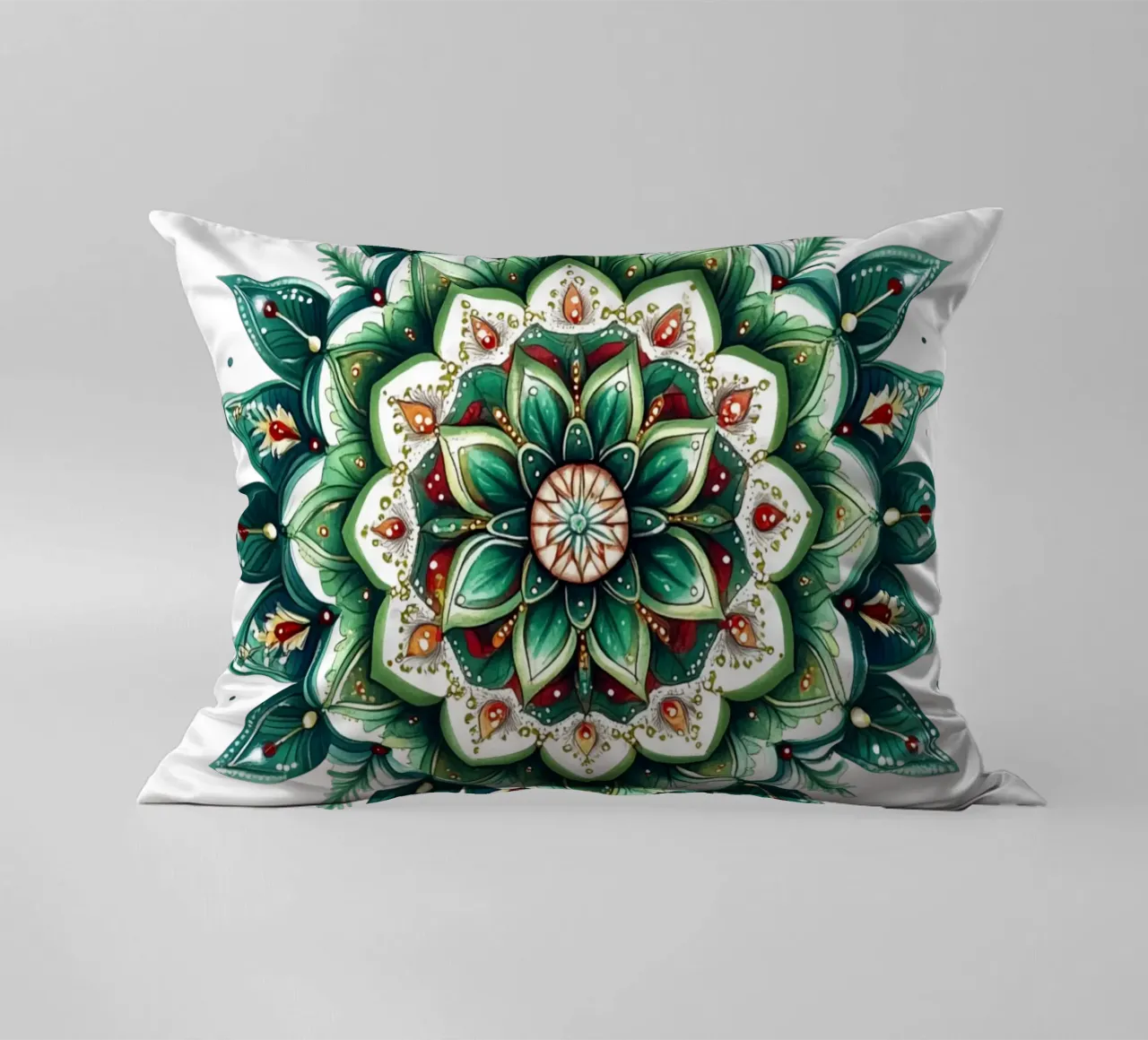 Christmas Mandala decorative cushion by Spiritual Touch
