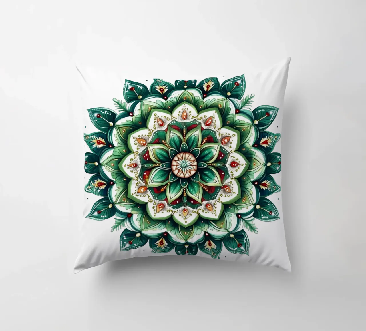 Christmas Mandala decorative cushion by Spiritual Touch