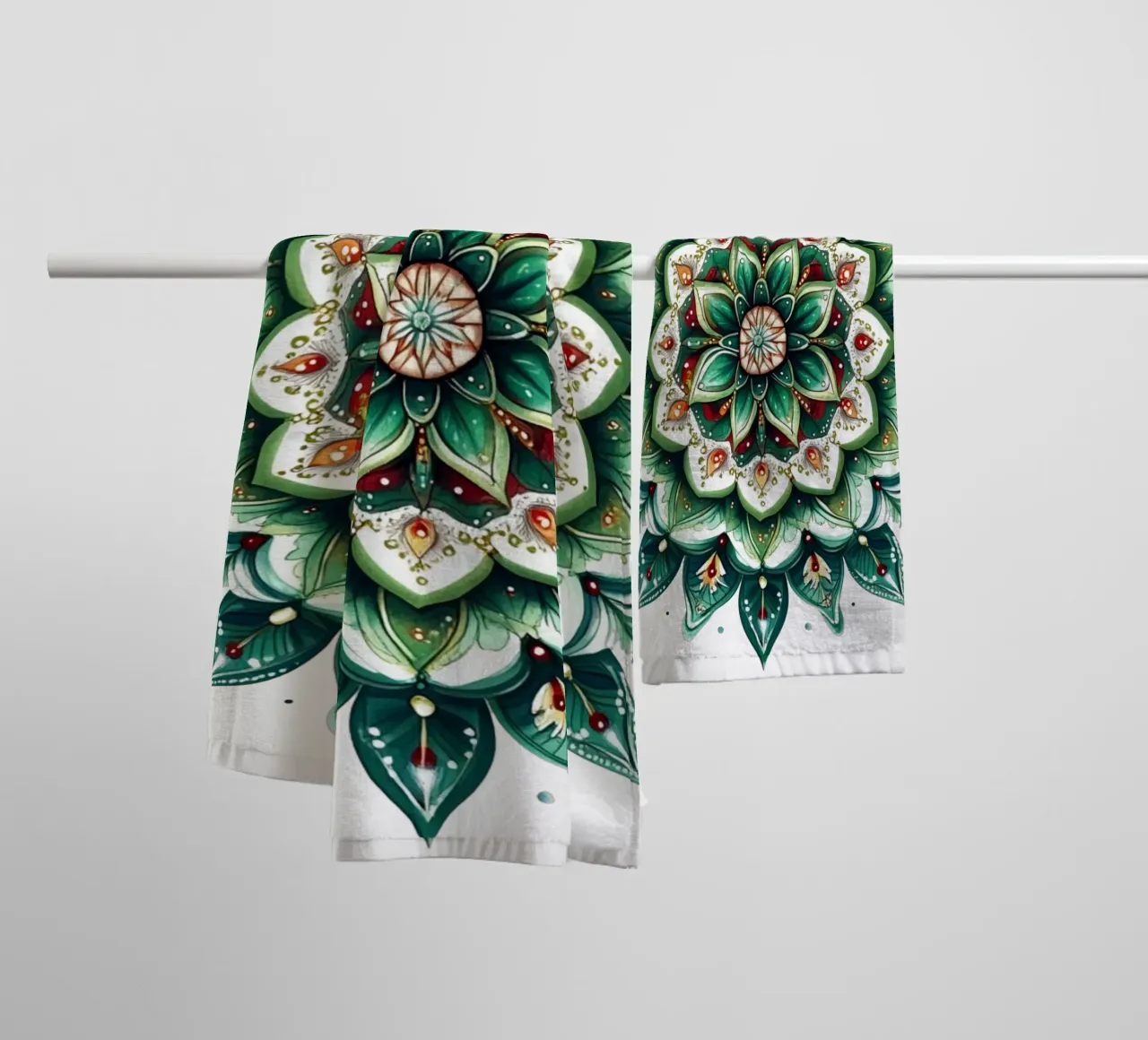 Mandala di Natale asciugamano da bagno da Spiritual Touch