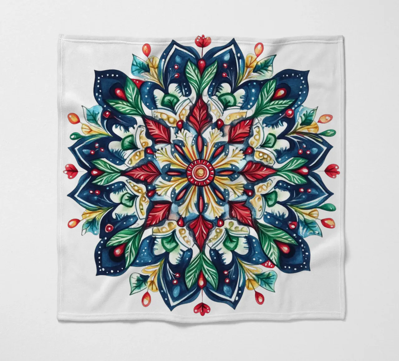 Christmas Mandala fleece blanket by Spiritual Touch