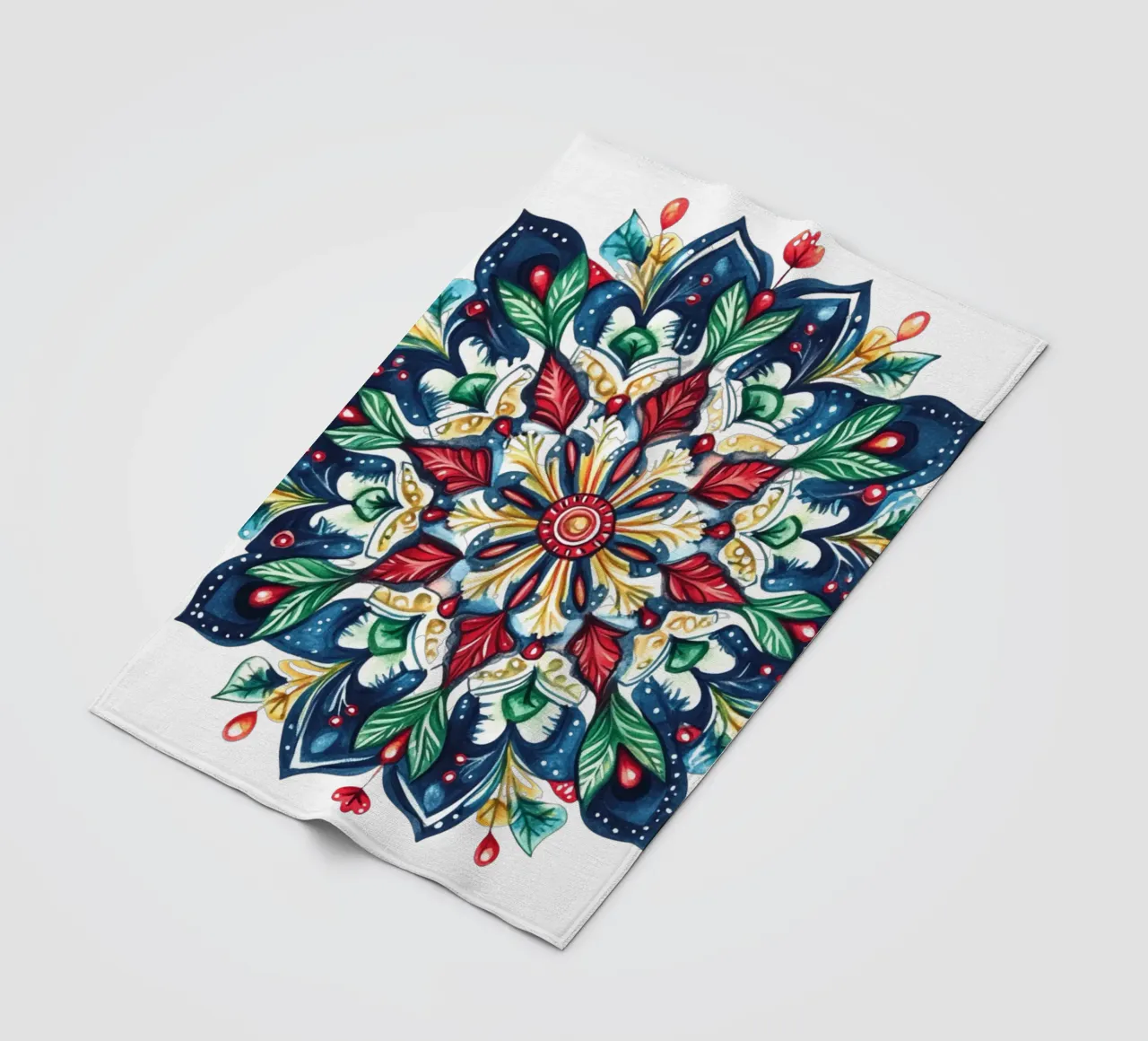 Christmas Mandala fleece blanket by Spiritual Touch