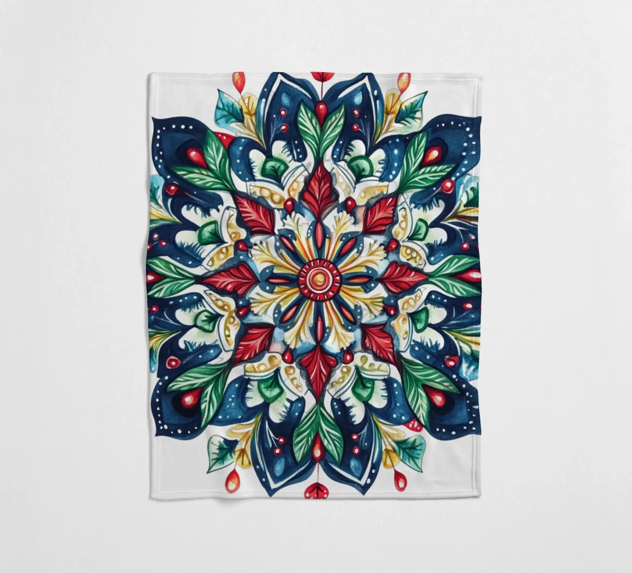 Christmas Mandala fleece blanket by Spiritual Touch