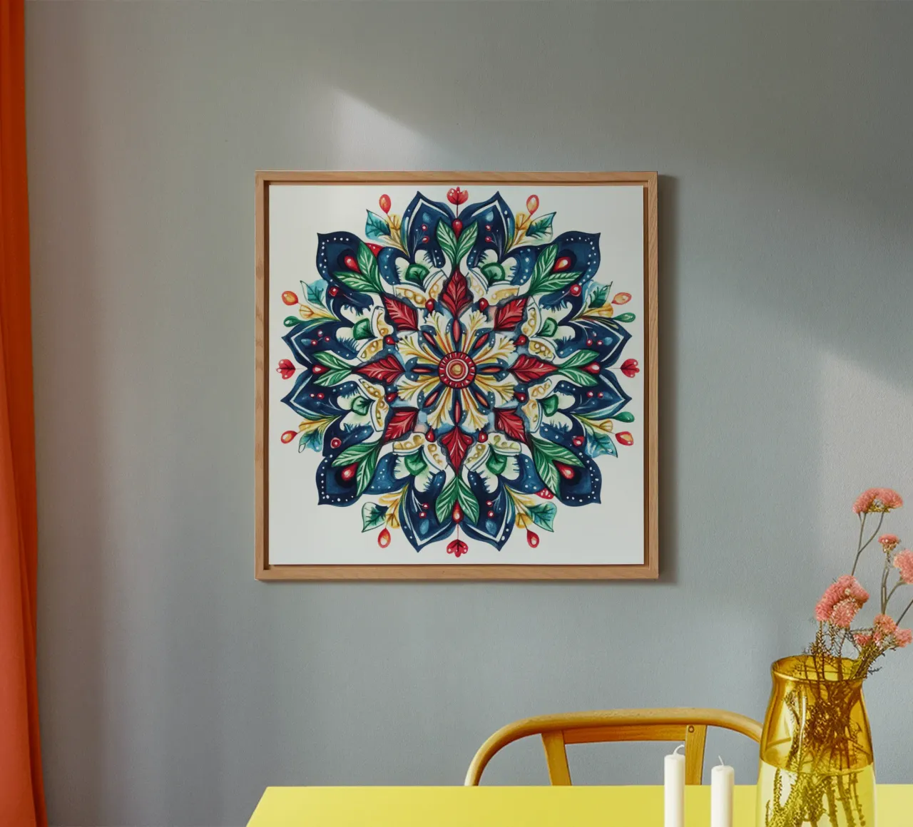 Mandala de Noël panneau forex de Spiritual Touch