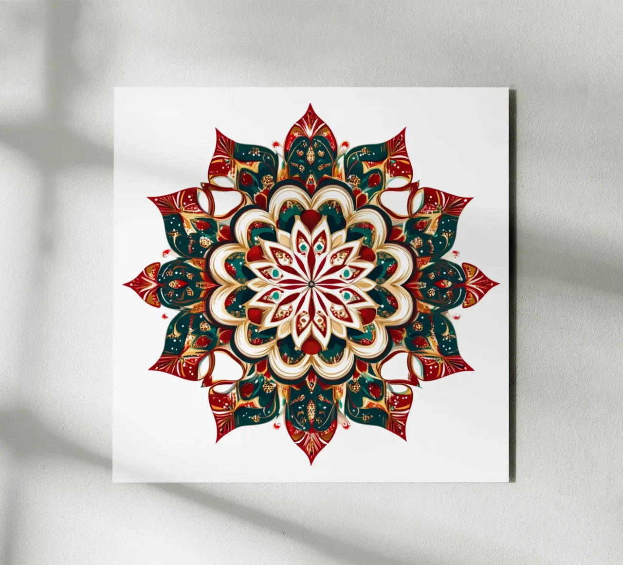 Christmas Mandala alu-dibond by Spiritual Touch