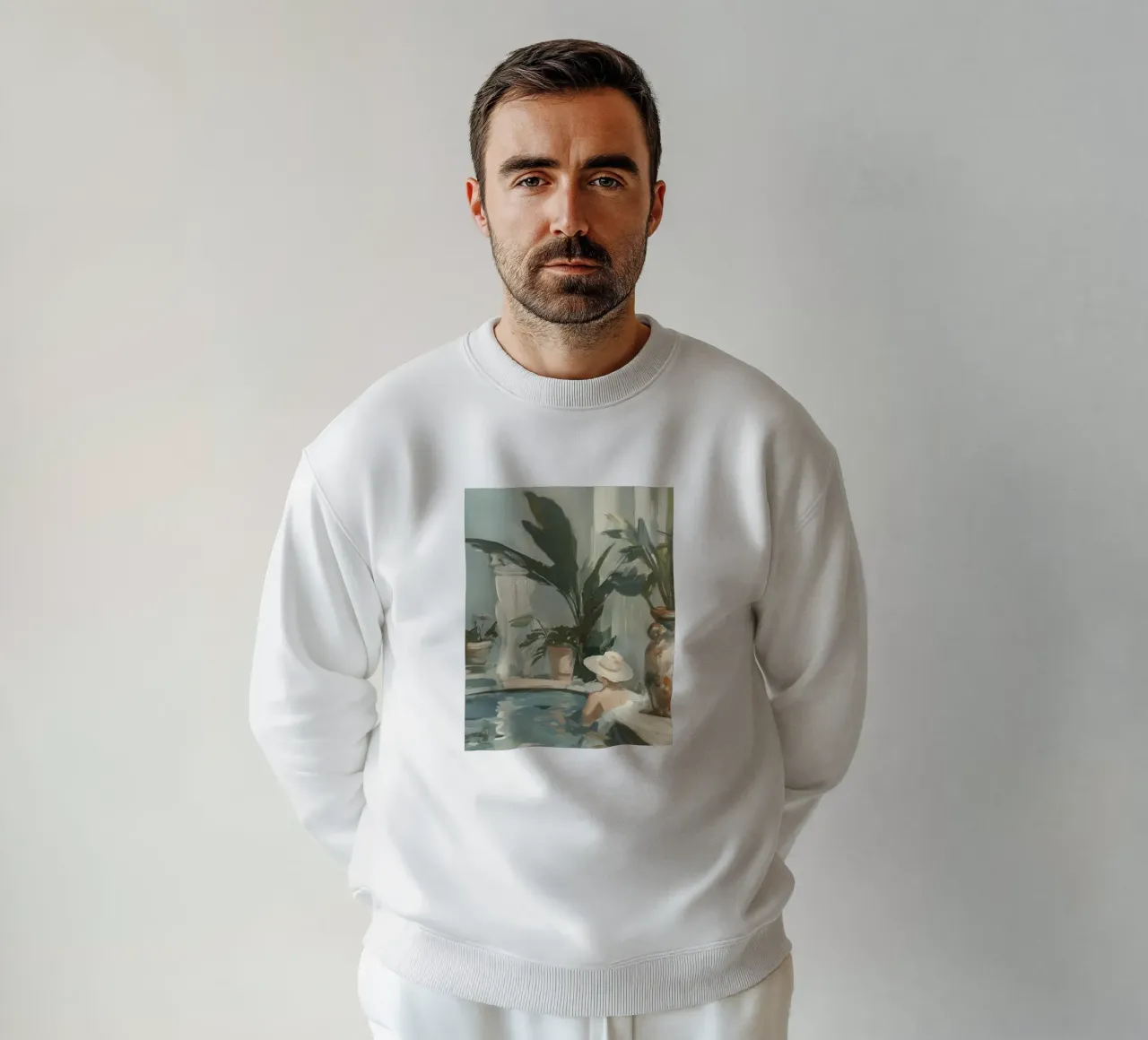 Benessere con cappello di paglia felpa da Carinaprint