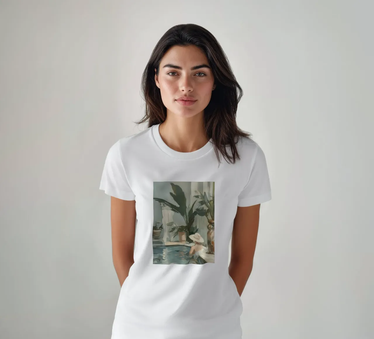 Benessere con cappello di paglia t-shirt da Carinaprint