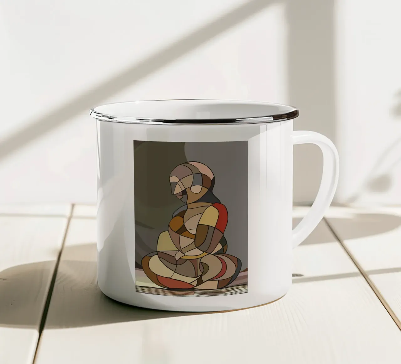 Venere di Willendorf astratta tazza in smalto da Caeson
