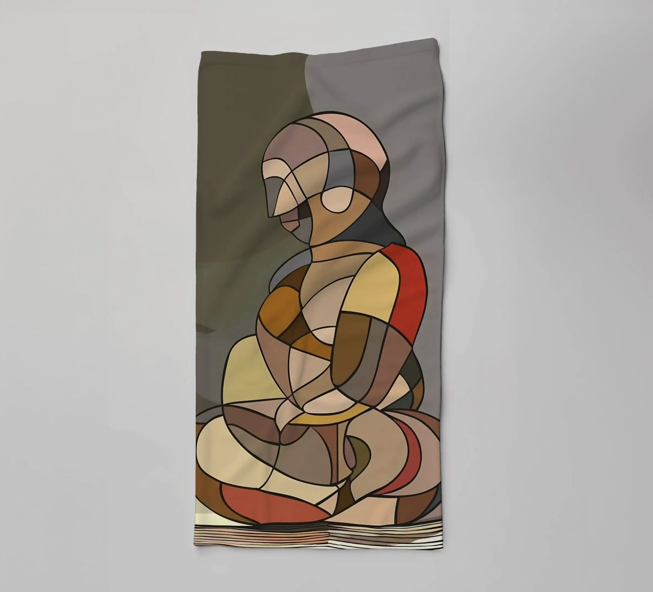 Abstract Venus of Willendorf towel by Caeson