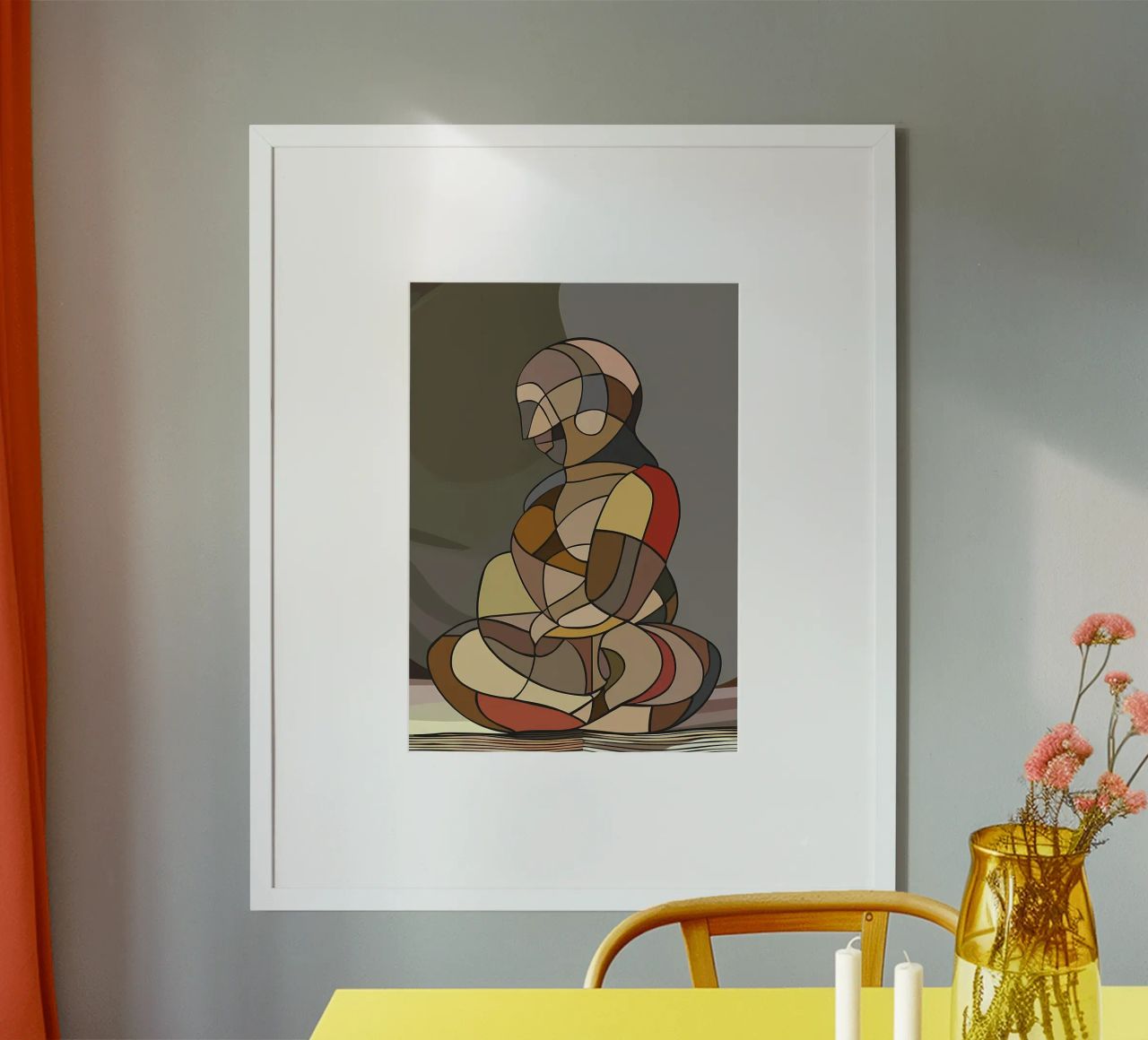 Abstract Venus of Willendorf poster by Caeson