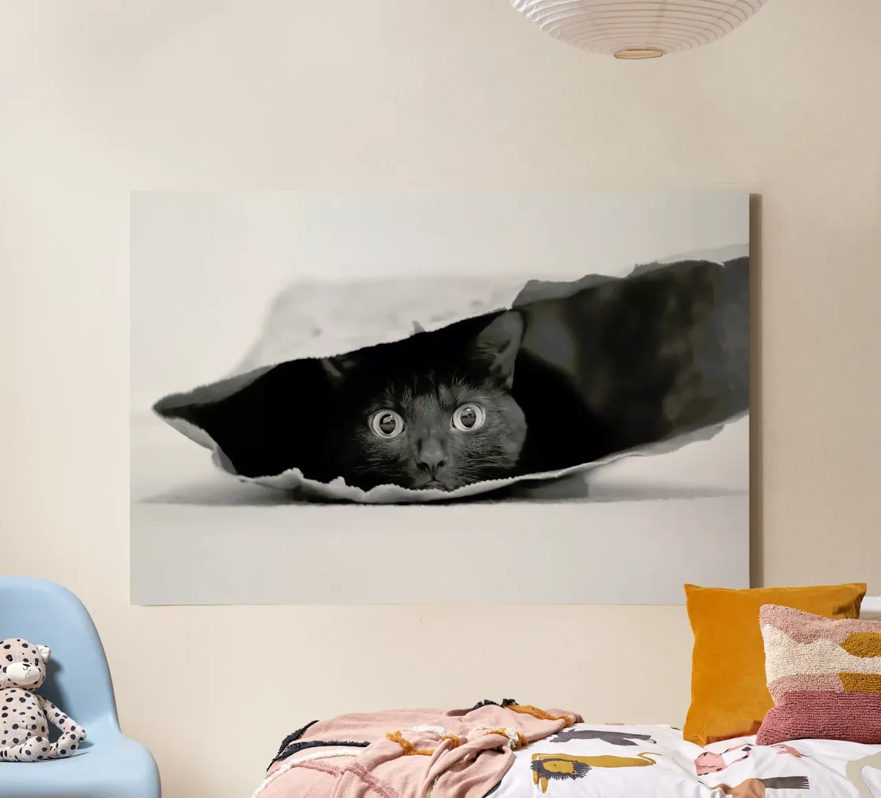 Cat In A Bag -Jeremy Holthuysen canvas by Pictufy