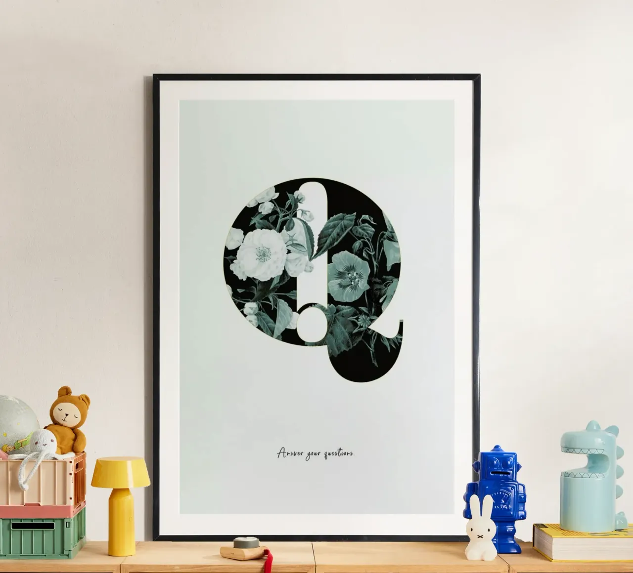 Flower Alphabet - Q poster da Froilein Juno
