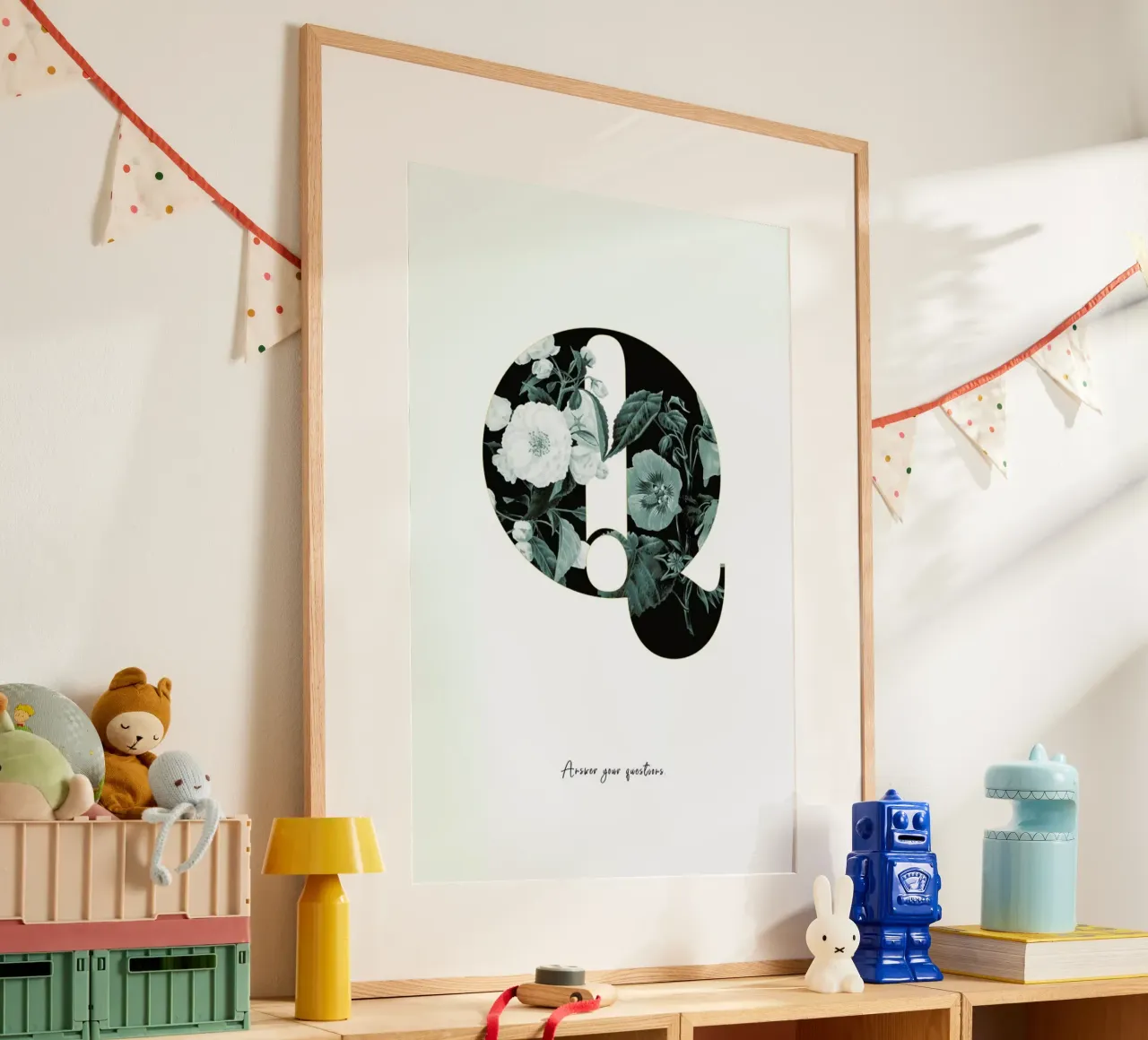 Flower Alphabet - Q poster da Froilein Juno