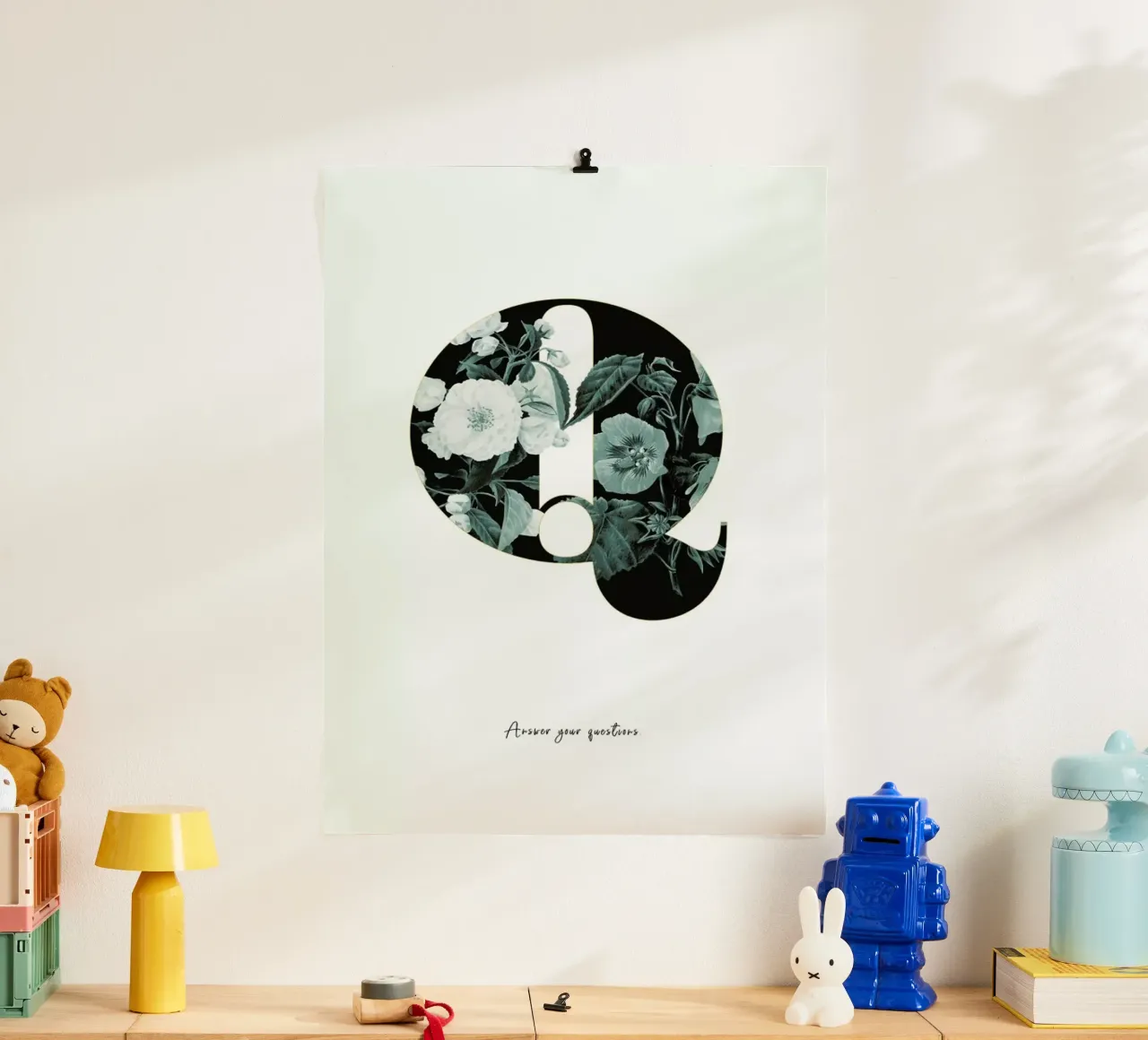 Flower Alphabet - Q poster da Froilein Juno