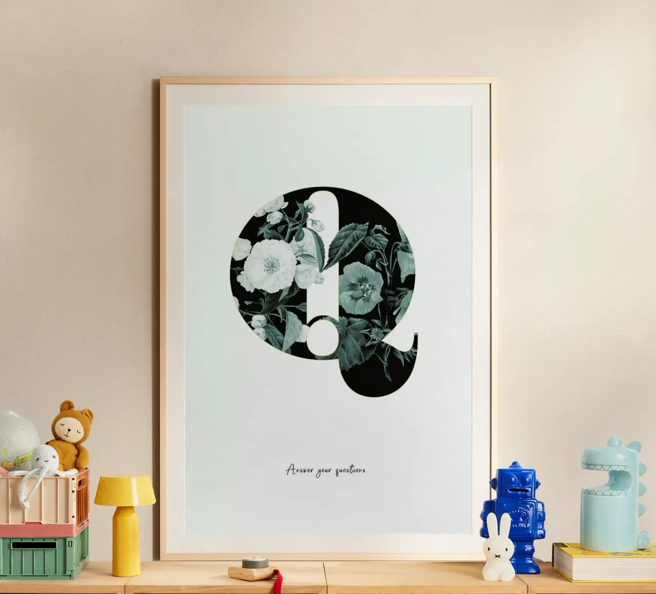 Flower Alphabet - Q poster da Froilein Juno
