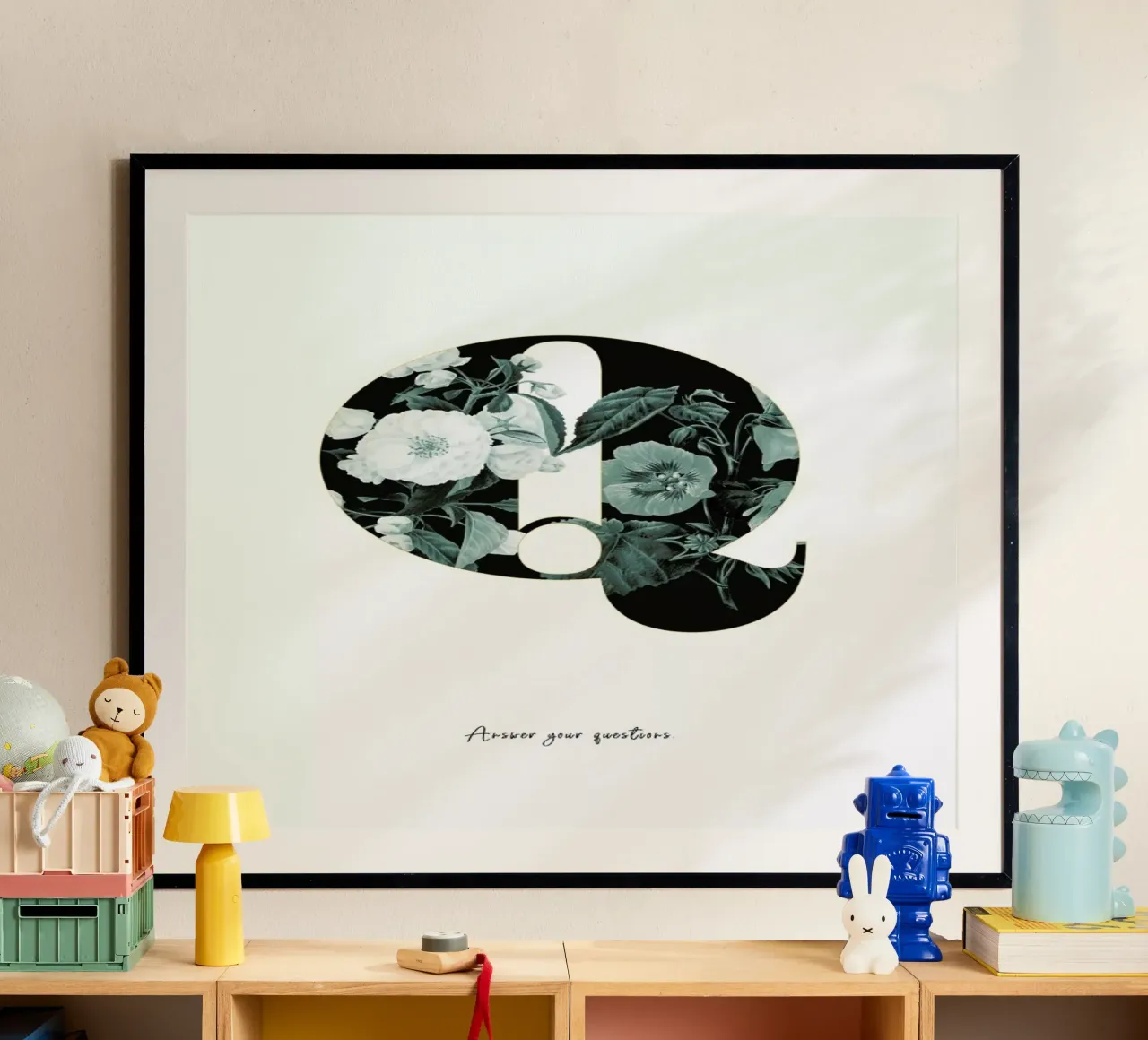 Flower Alphabet - Q poster da Froilein Juno