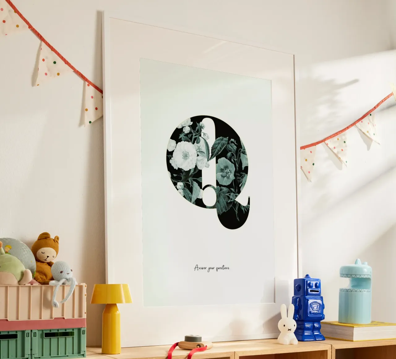 Flower Alphabet - Q poster da Froilein Juno
