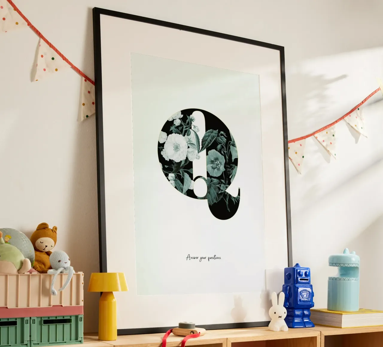 Flower Alphabet - Q poster da Froilein Juno