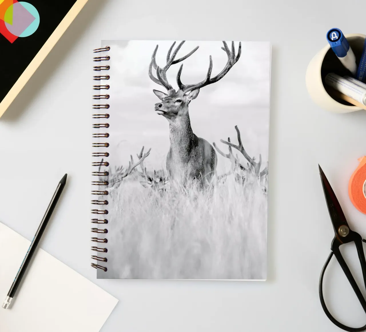 Stag Pride by Monika S. Jakubowska spiral notebook by EyeEm Mobile GmbH