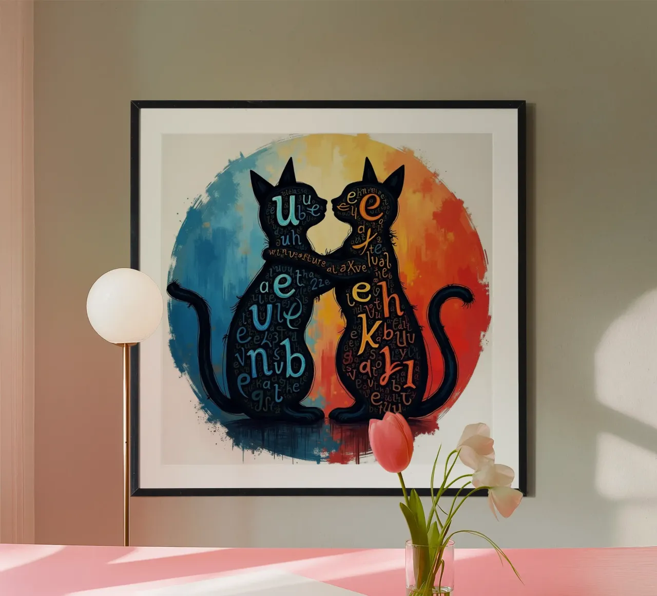 Coppia di gatti parola poster da CASTILO