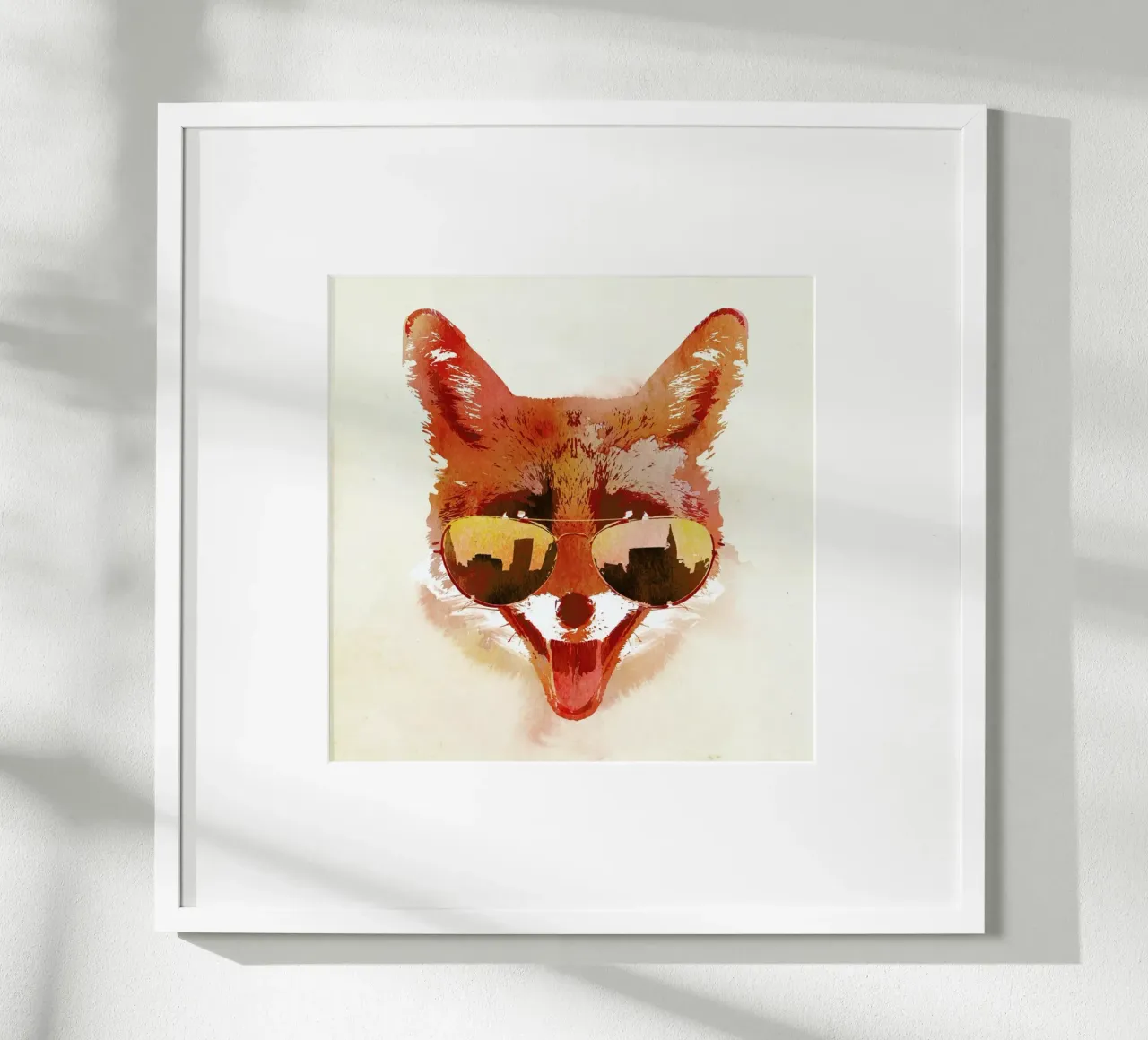 Big Town Fox poster con telaio in plastica da Róbert Farkas