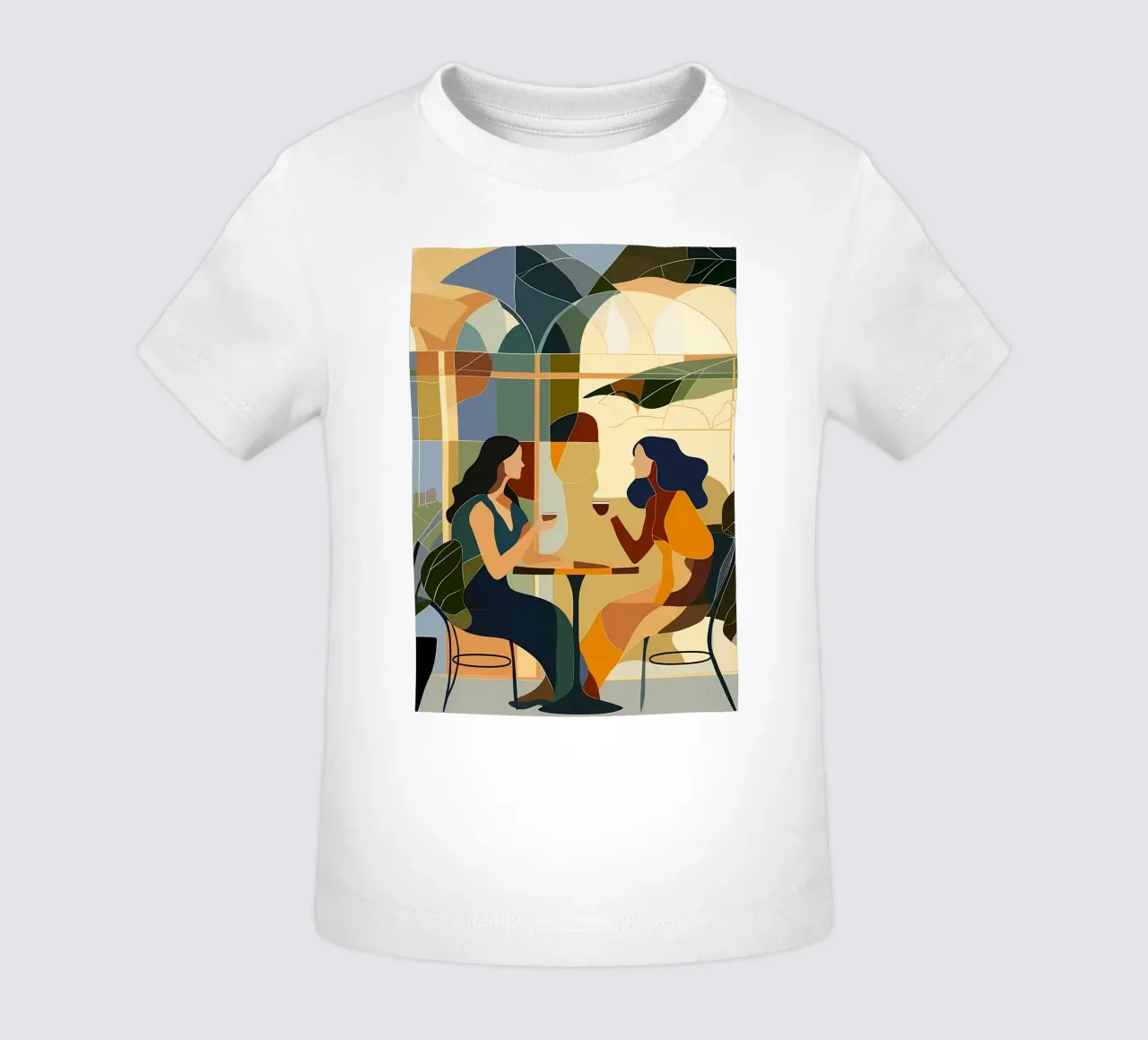 Conversación en una cita de café camiseta de bebé de Caeson