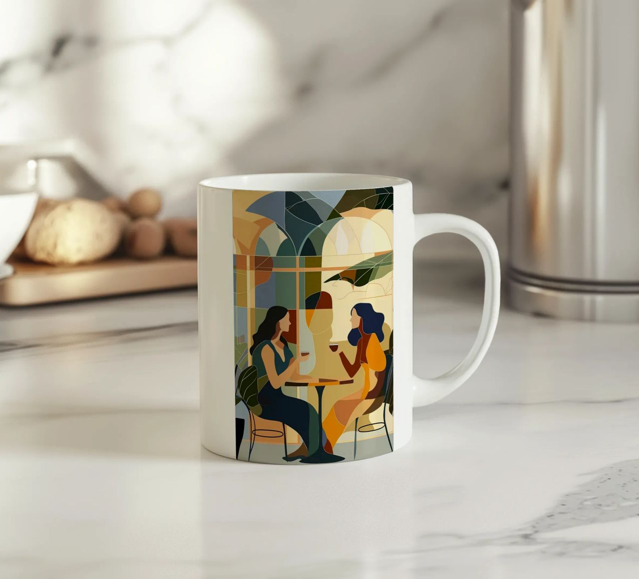 Conversazione con un caffè tazza in ceramica da Caeson