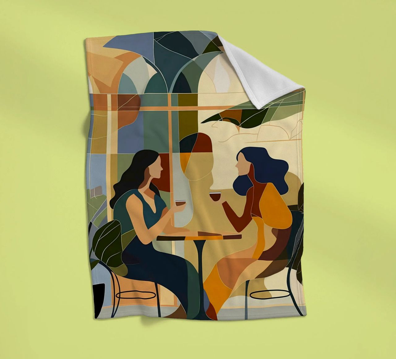 Conversazione con un caffè coperta in pile da Caeson