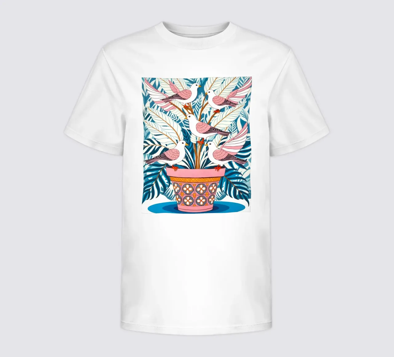 Cinque colombe in fiore t-shirt bambini da 83oranges