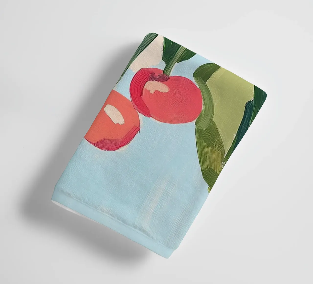 Kirschen Sommer Botanisch Obstmalerei Handtuch von Euphoria Theresa