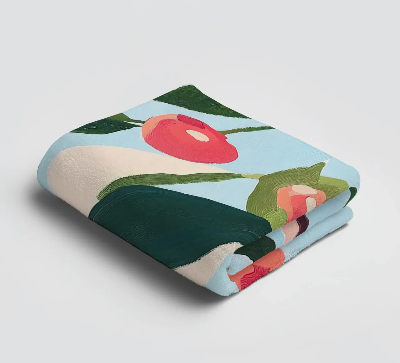 Kirschen Sommer Botanisch Obstmalerei Handtuch von Euphoria Theresa
