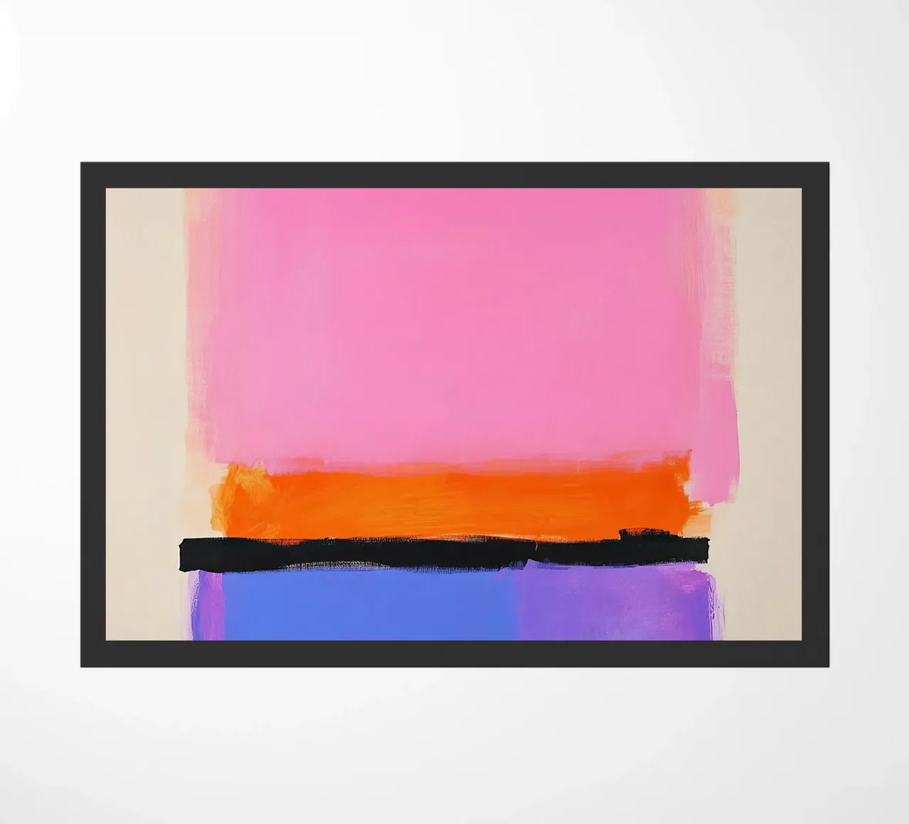 Dopamine Décor Abstract Pink Blue Modern doormat by Euphoria Theresa