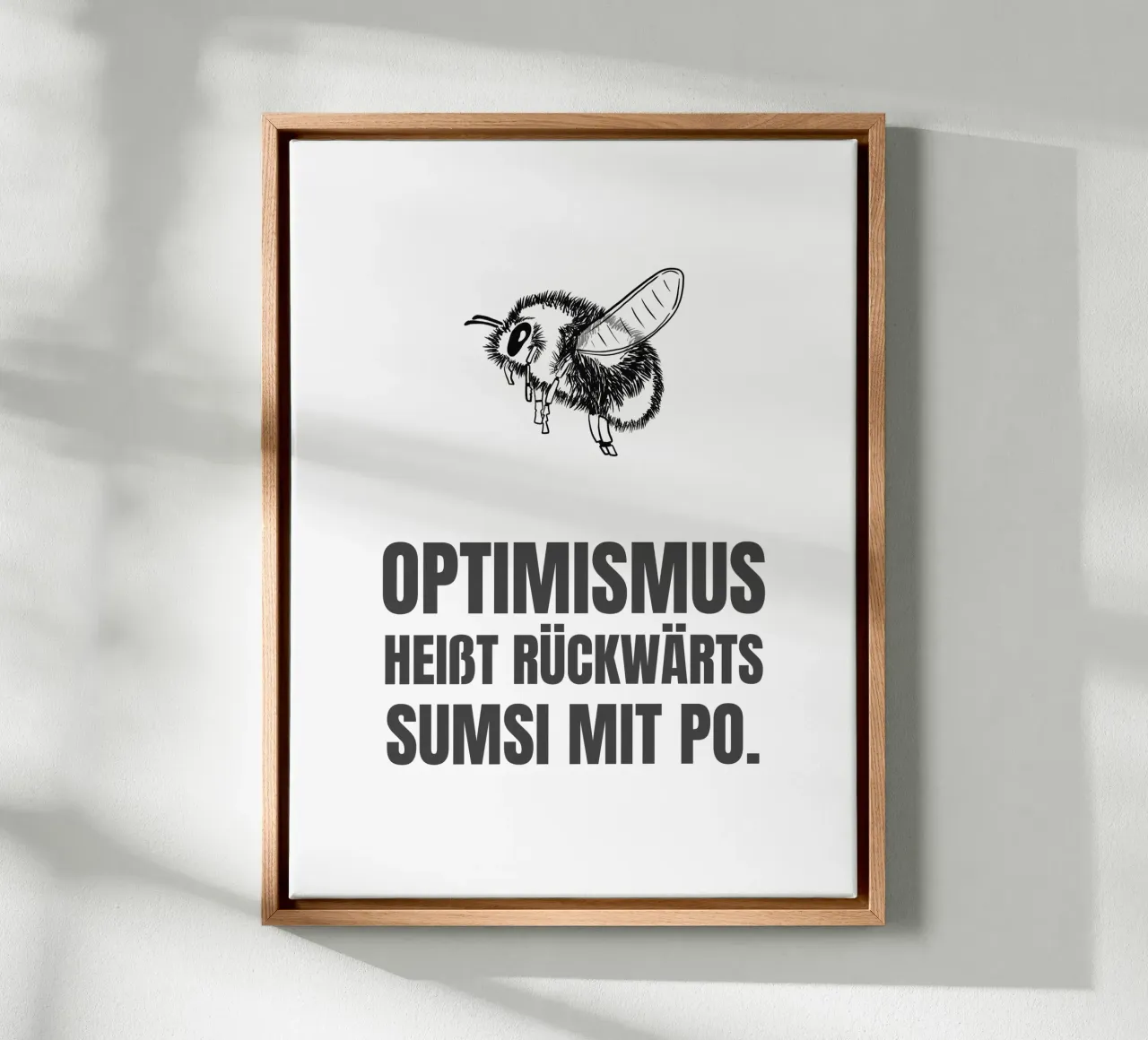 Optimismus tela con Cornice a cassetta da BAINAI QUOTES