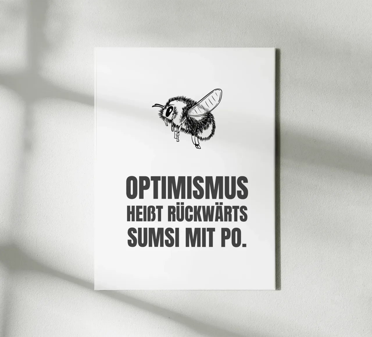 Optimismus tela con Cornice a cassetta da BAINAI QUOTES
