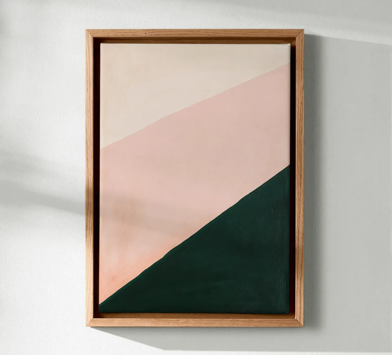 Japandi Minimalista Linee astratte Geometriche Rosa tela con Cornice a cassetta da Euphoria Theresa