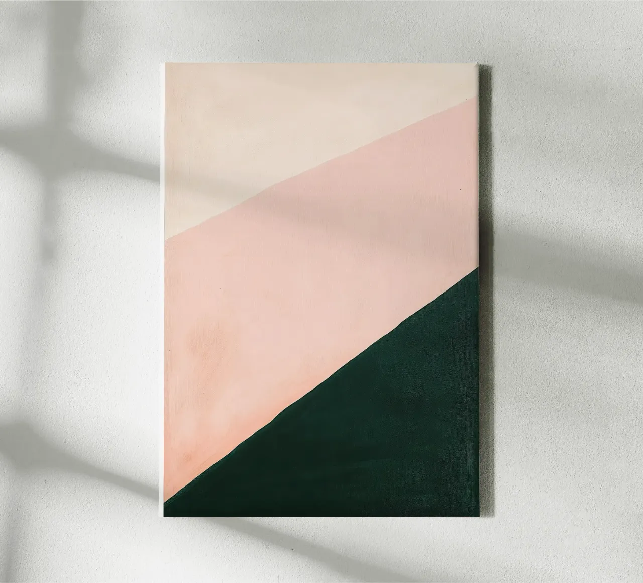 Japandi Minimalista Linee astratte Geometriche Rosa tela con Cornice a cassetta da Euphoria Theresa