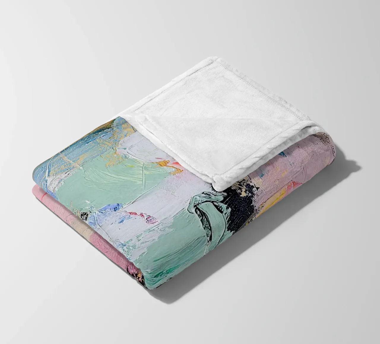 Abstract Shabby Pastel Pink fleece blanket by Euphoria Theresa