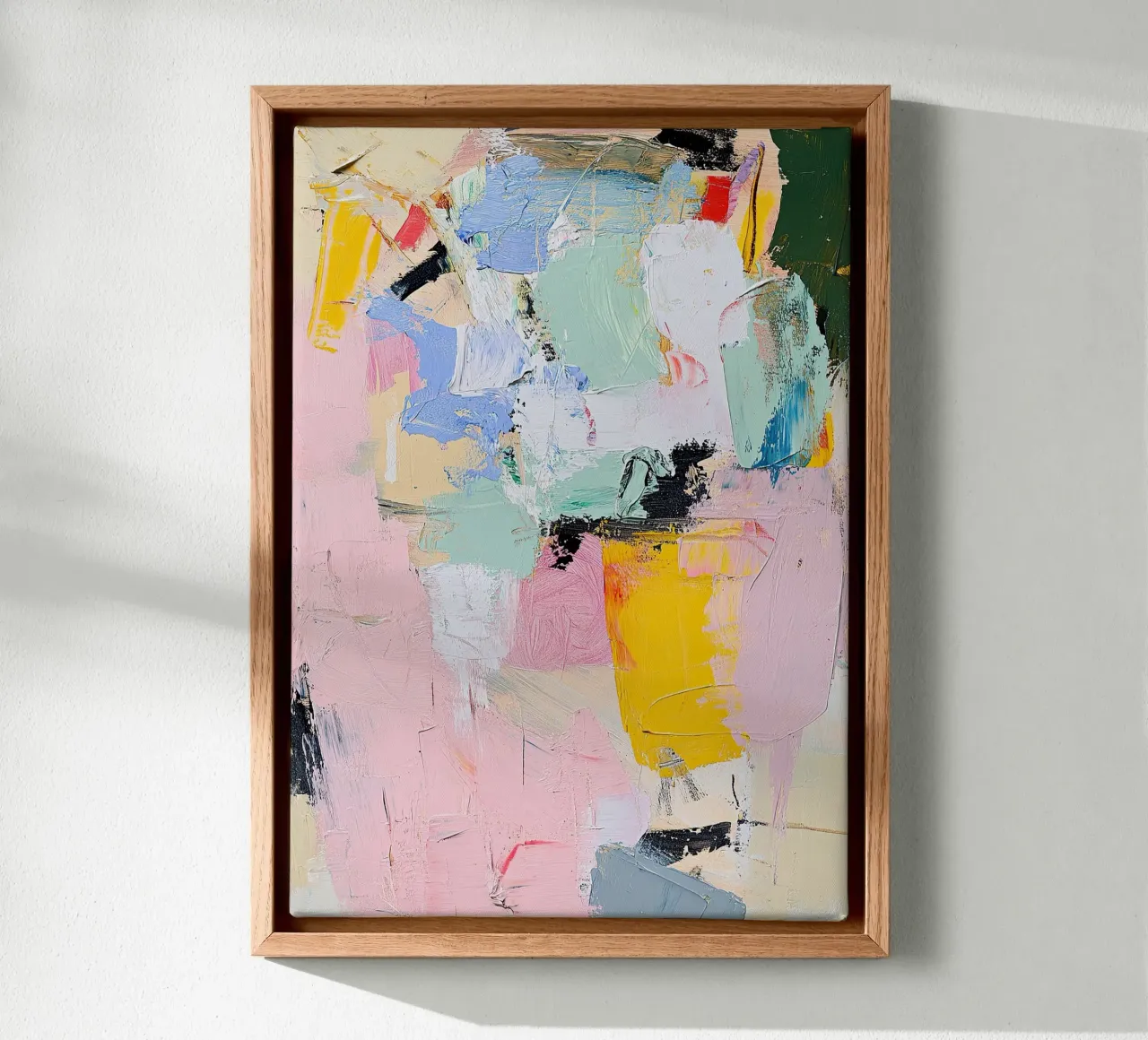 Abstract Shabby Pastel Pink canvas by Euphoria Theresa