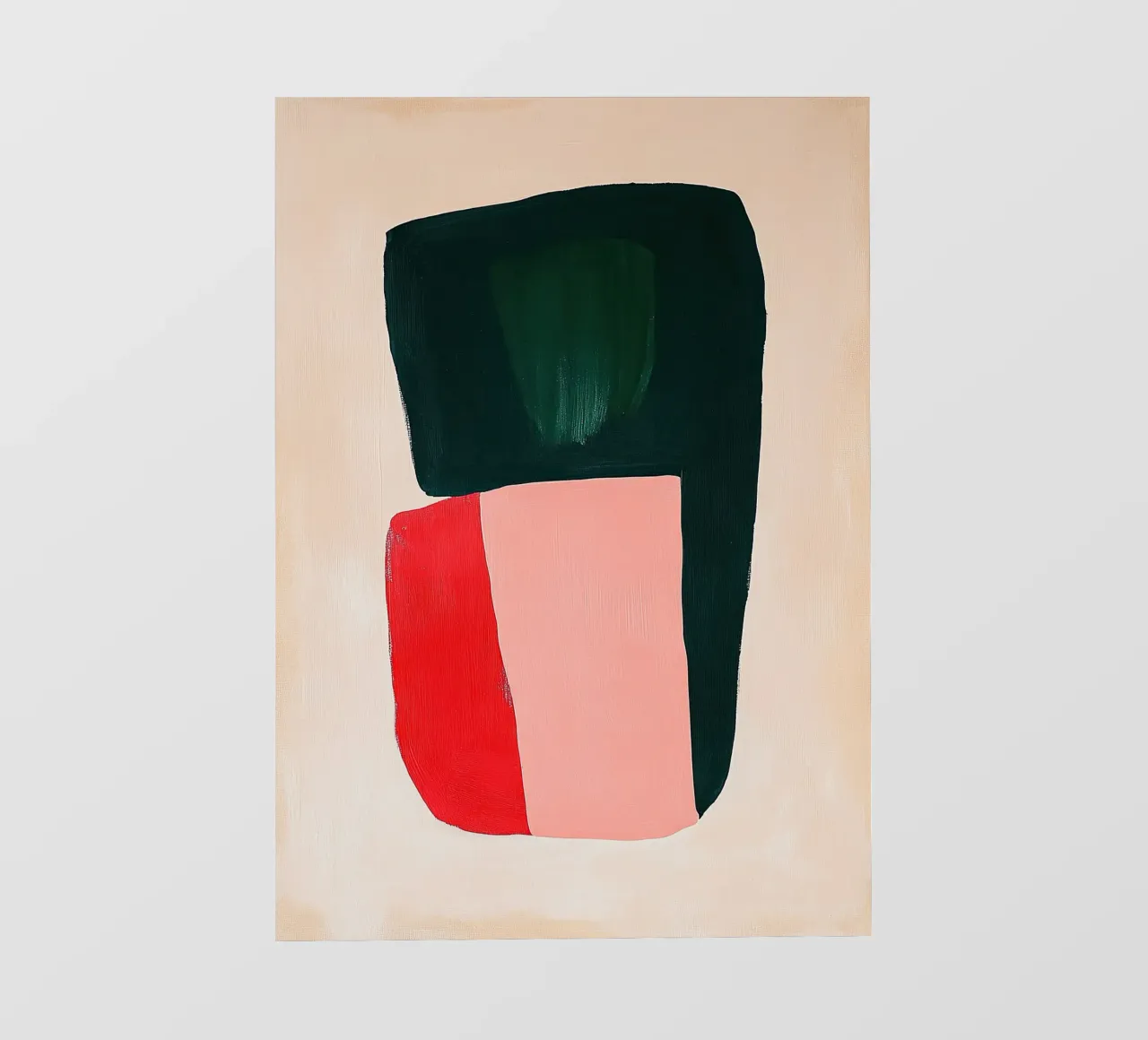 Zeitgenössisch Modern Abstrakt Rosa Scandi PVC Plane von Euphoria Theresa
