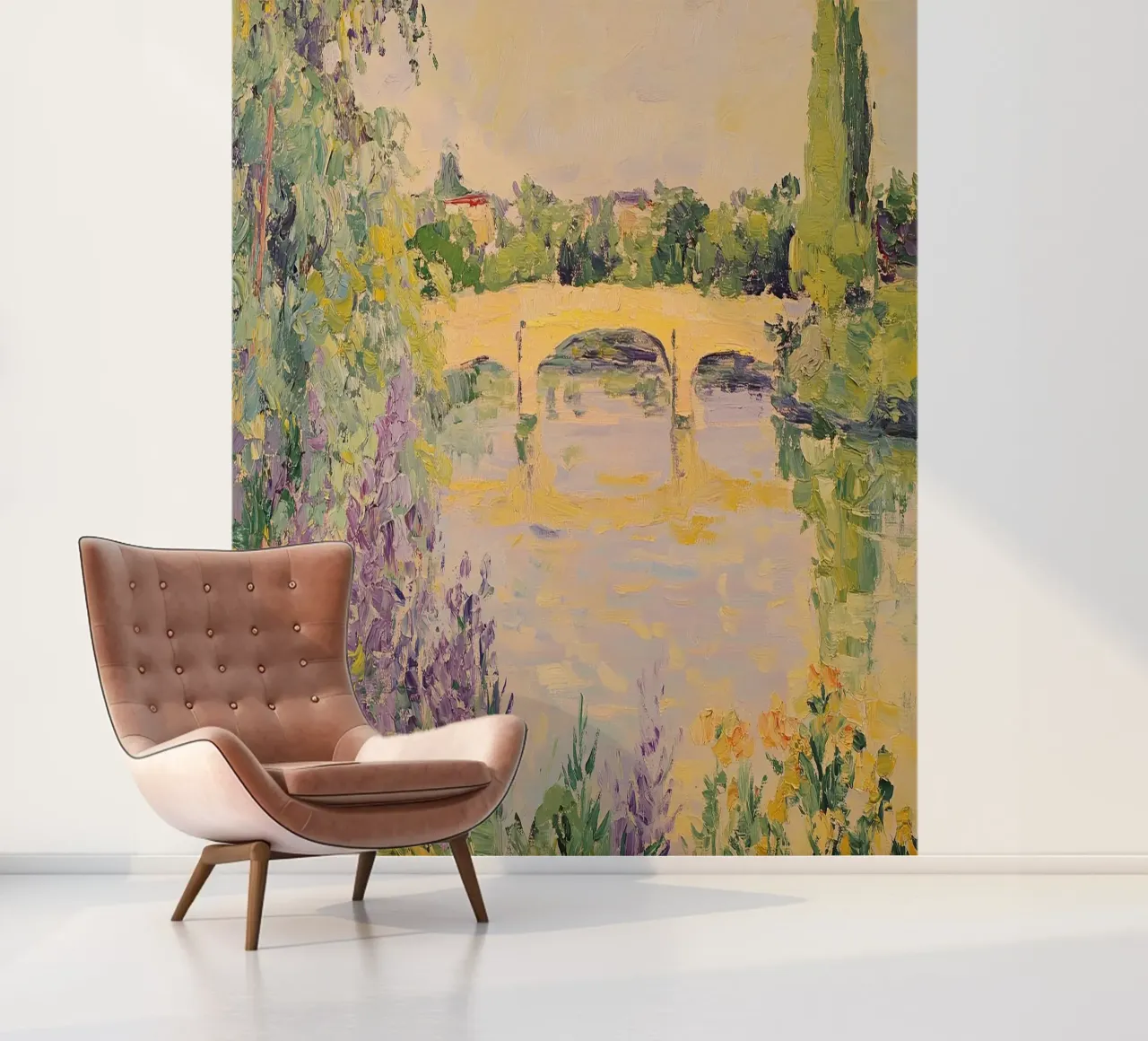 Impressionist Monet inspires pastel landscape photo wallpaper by Euphoria Theresa