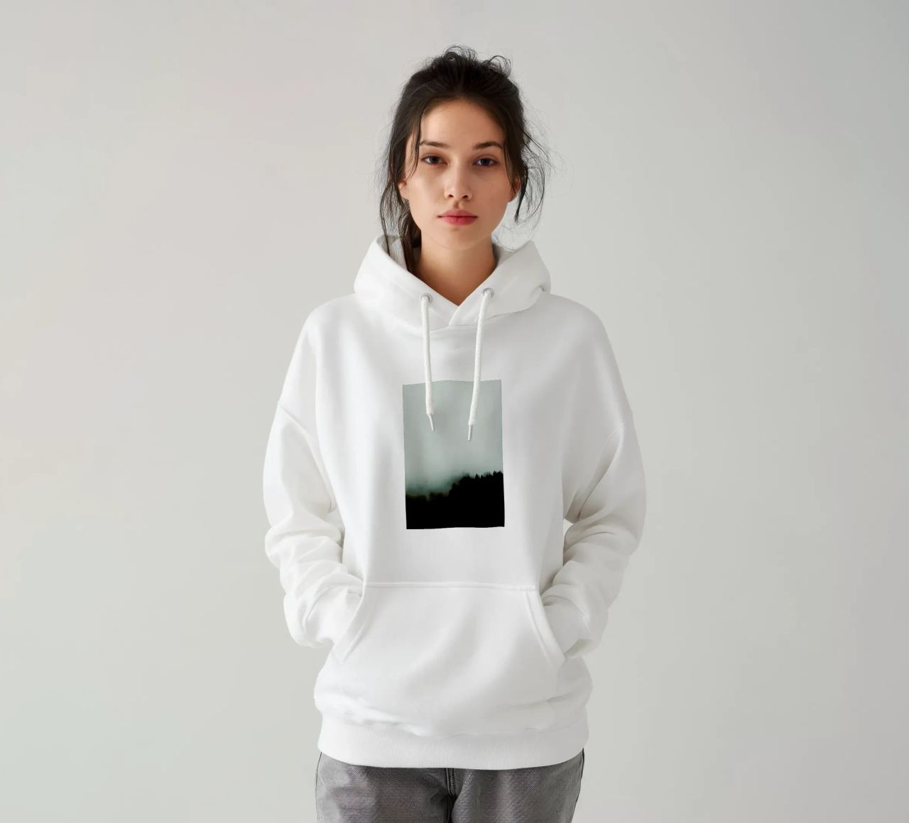 Julia's Forest in the Fog felpa con cappuccio da Babett Schultze