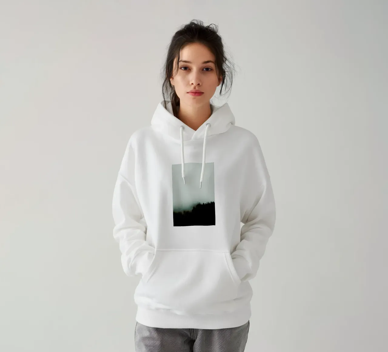 Julia's Forest in the Fog felpa con cappuccio da Babett Schultze