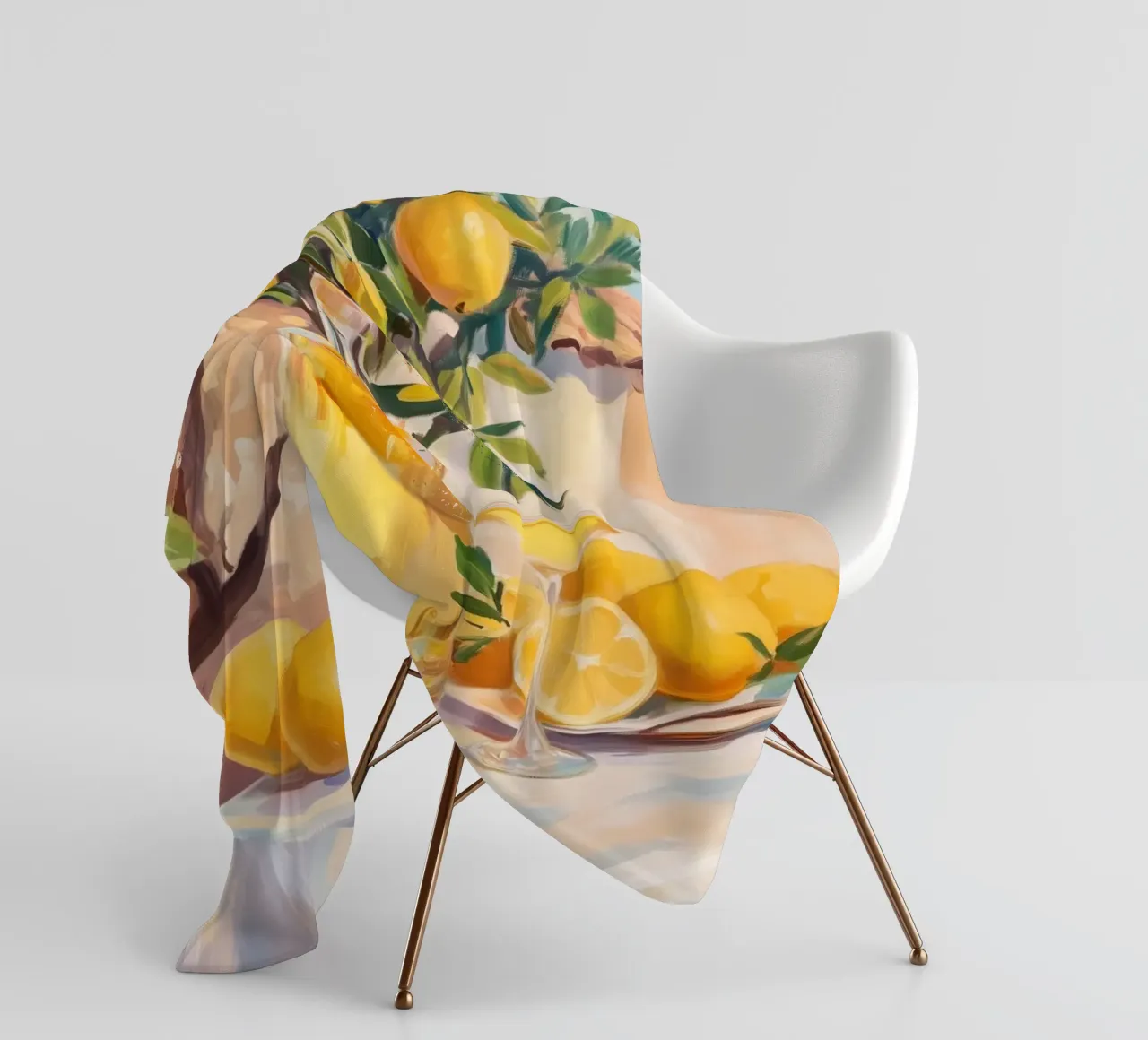 Cocktail di limoni con limoncello coperta in pile da Melloi Art Print